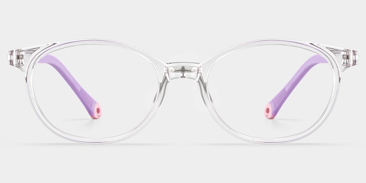 Olive Oval Crystal Purple Glasses