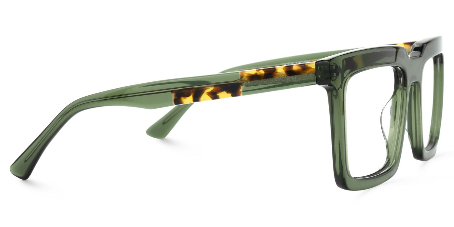 Leblanc Square Green Glasses For Men | Zeelool2