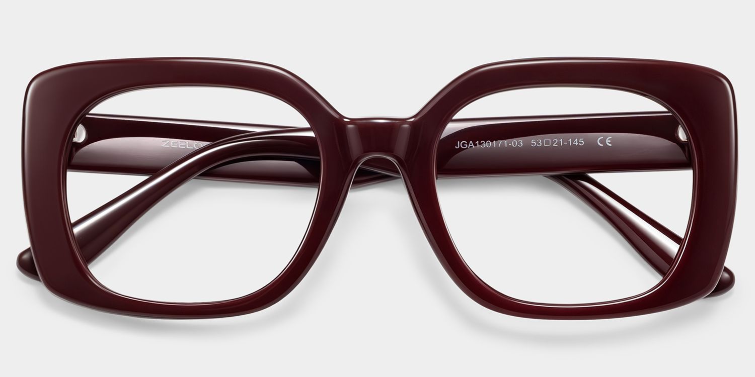 Natalie Red Square Glasses | ZEELOOL2