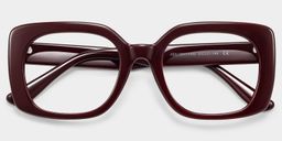 Natalie Red Square Glasses2