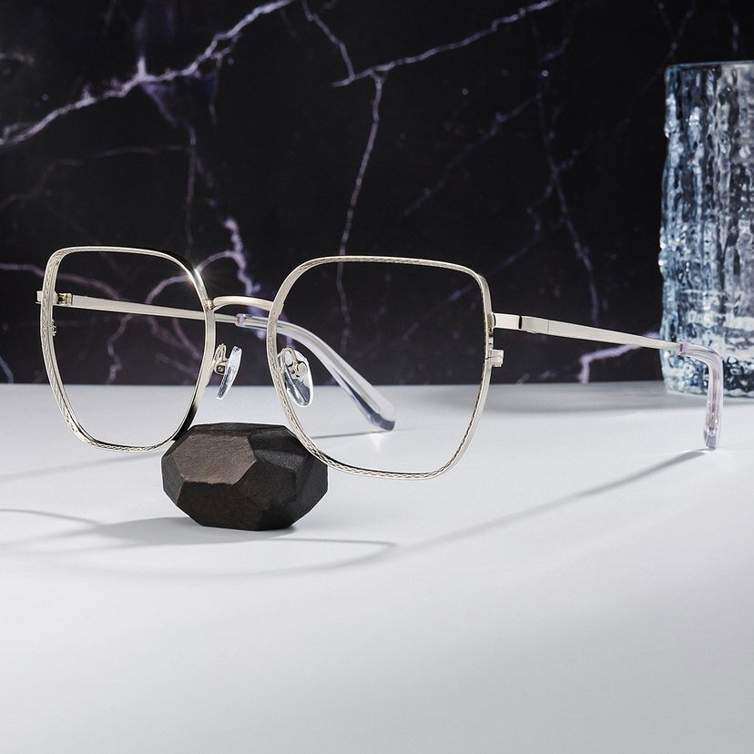 Fife Geometric Silver Glasses
