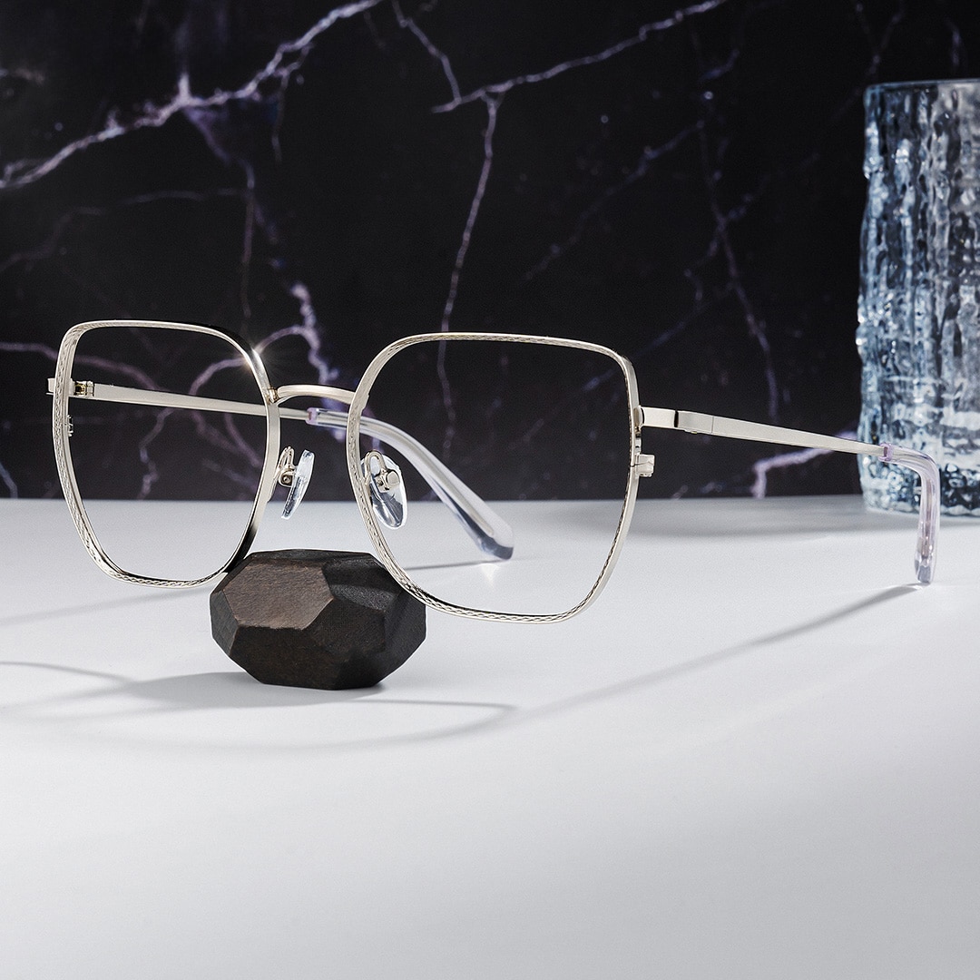 Fife Geometric Silver Glasses