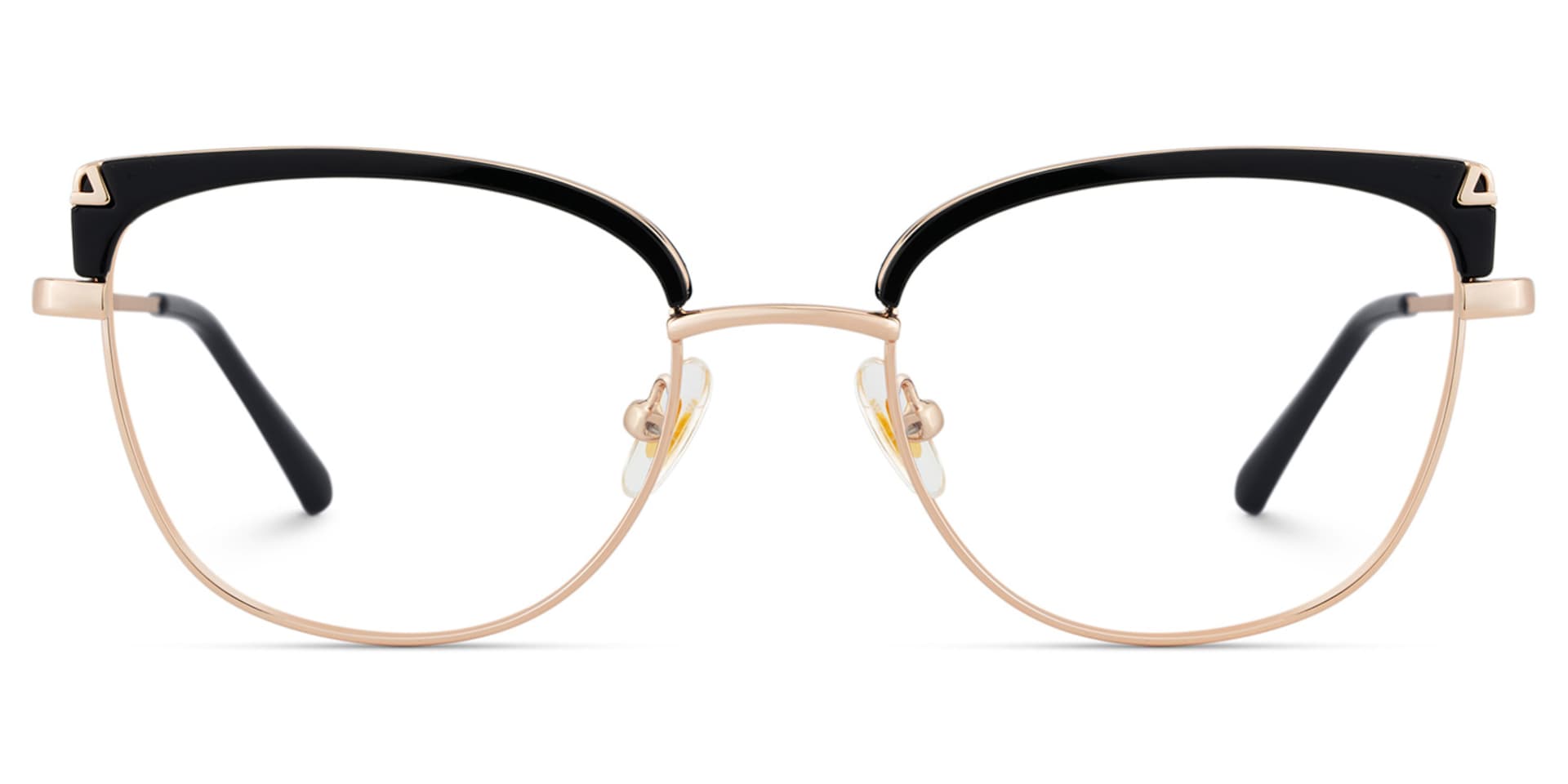 Beau Eyeglasses in Cat eye Black Gold Frame | Zeelool1
