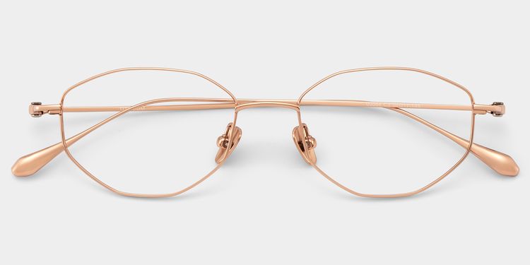 Everett Geometric Gold Glasses