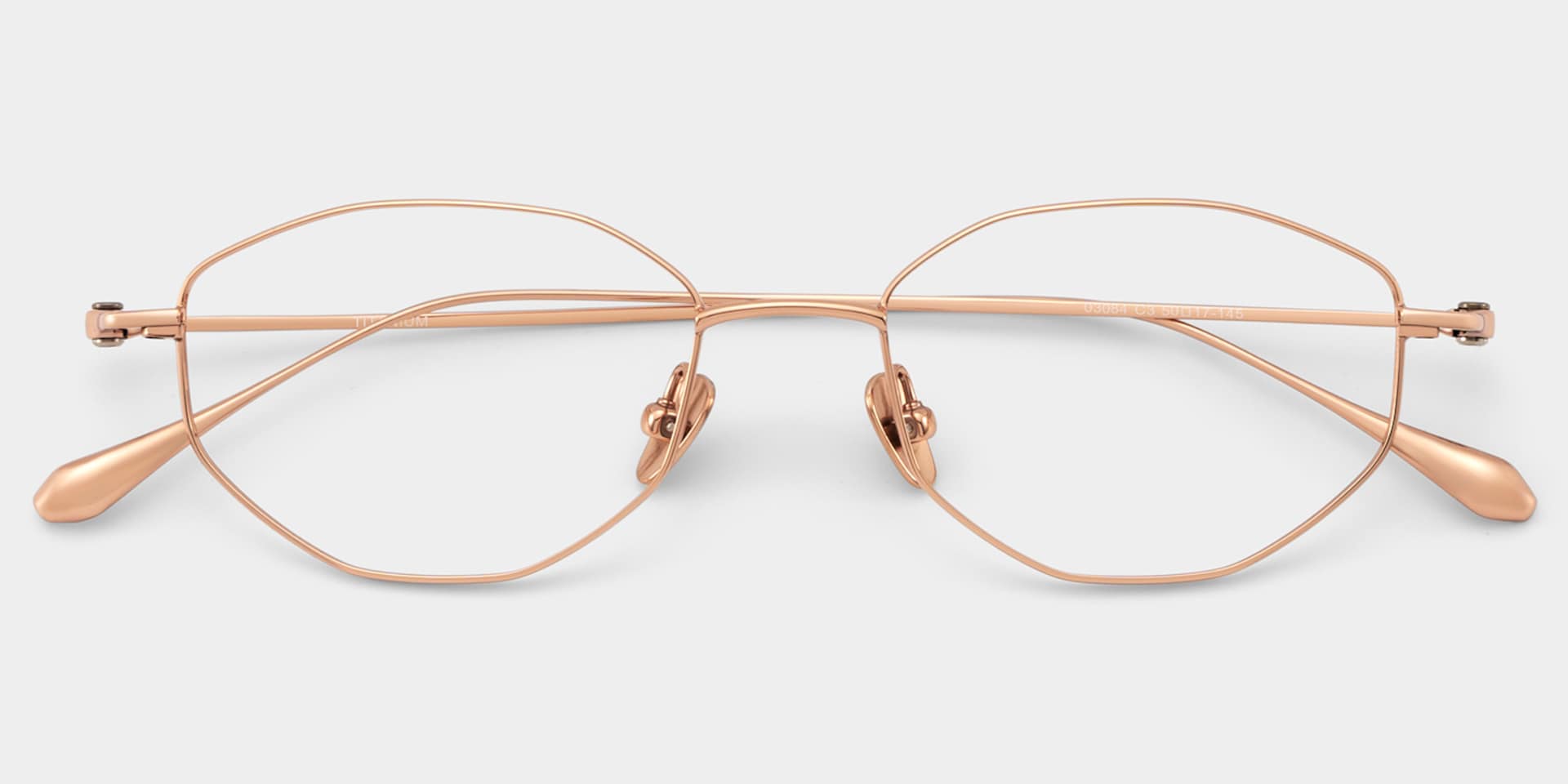 Everett Gold Frame Glasses with Geometric Frame Online |  ZEELOOL5