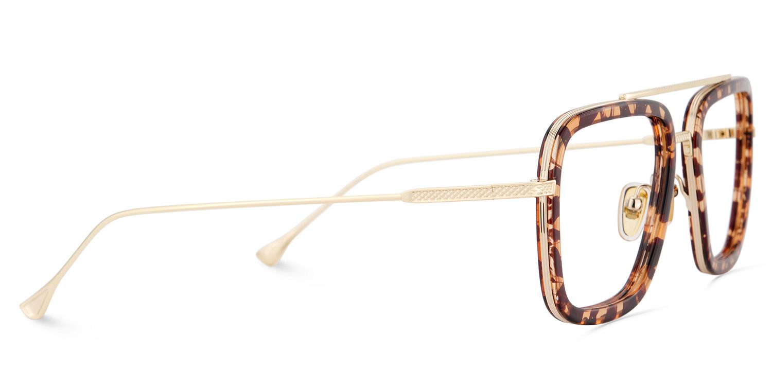 Gifford Rectangle Tortoise Frame Glasses | Zeelool4