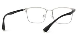 Eaddy Rectangle Silver Glasses3