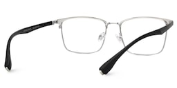 Eaddy Rectangle Silver Glasses3
