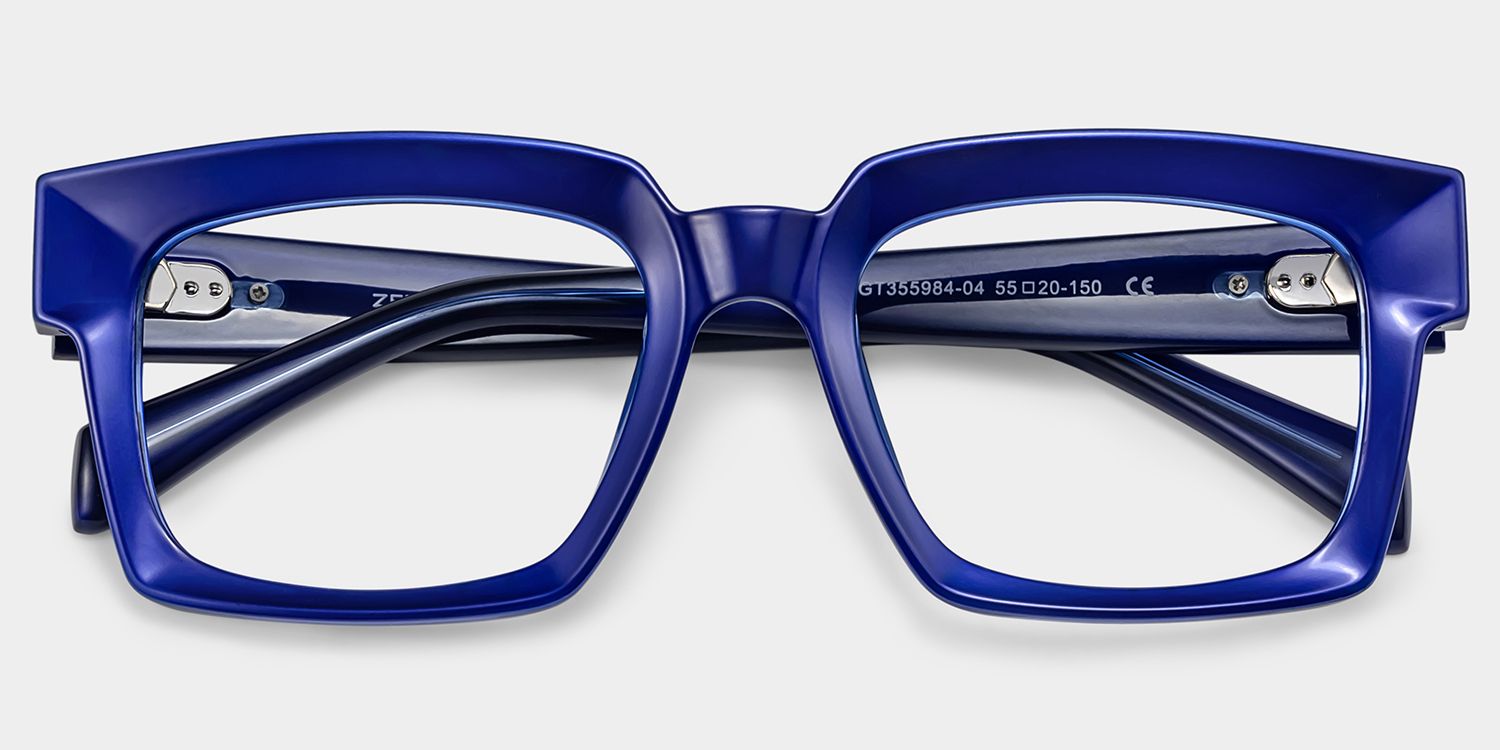 Amadeo blue full rim rectangle eyeglasses Online | ZEELOOL