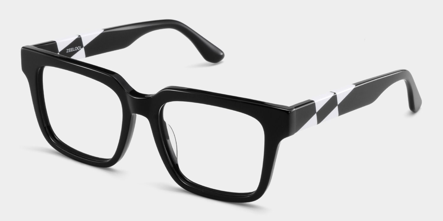 Harriet Square Black Frame Eyeglasses for Man| ZEELOOL3