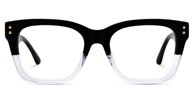 Gaydeh Rectangle Black Crystal Glasses