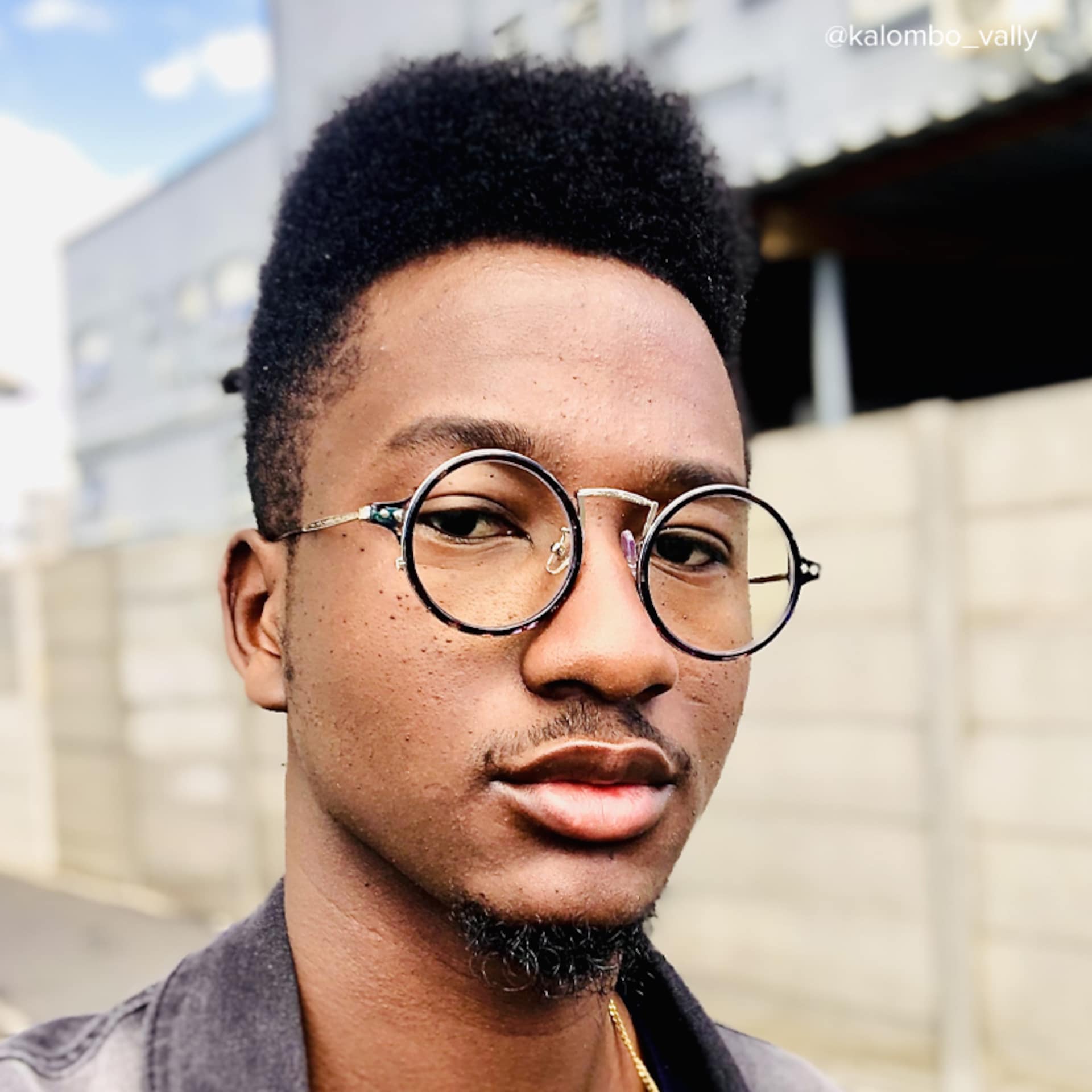 Ortiz Round Blue-Floral Glasses | Zeelool Glasses5