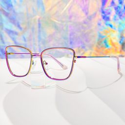 Solimar Iridescent Square Glasses0