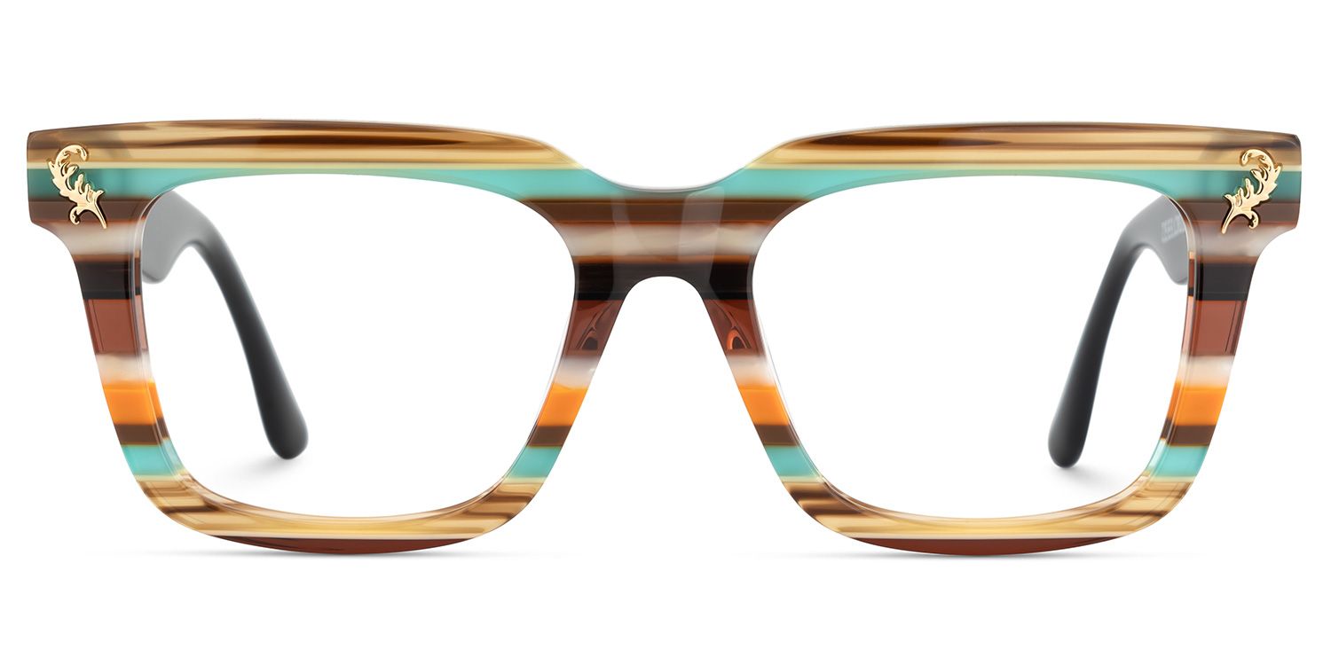 Lauffer Acetate Multicolor Frame Glasses with Square Shape | Zeelool1