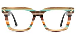 Lauffer Rectangle Multicolor Glasses1