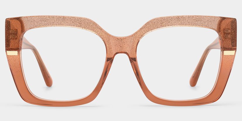 Mavis Beige Square Glasses