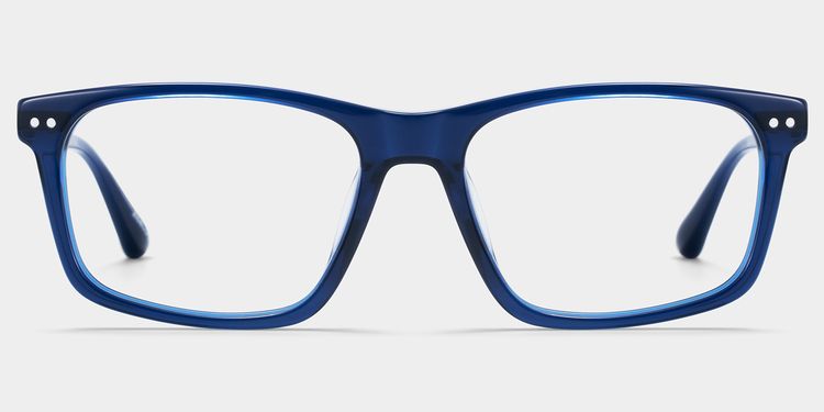 Cozy Rectangle Blue Glasses