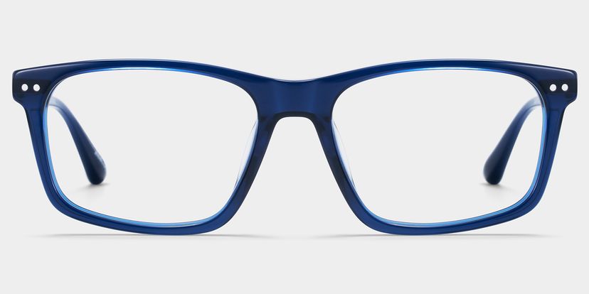 Cozy Rectangle Blue Glasses