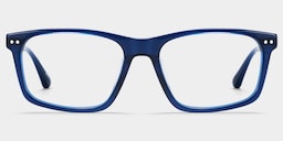 Cozy Rectangle Blue Glasses4