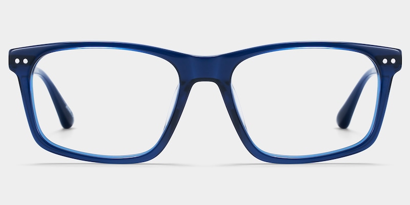 Cozy Rectangle Blue Glasses good-img