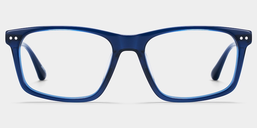 Cozy Rectangle Blue Glasses