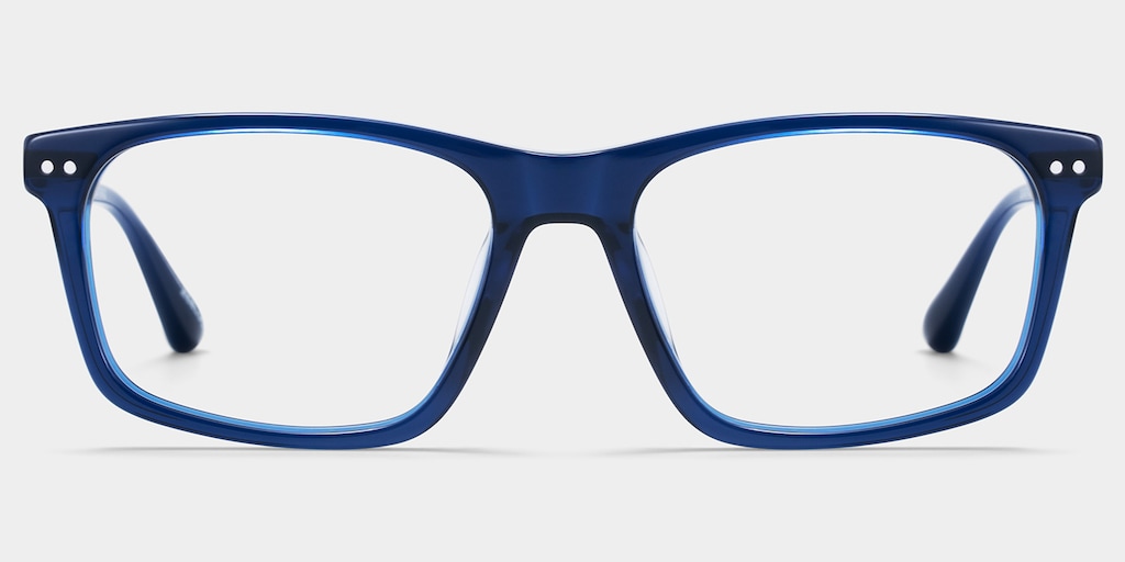 Cozy Rectangle Blue Glasses