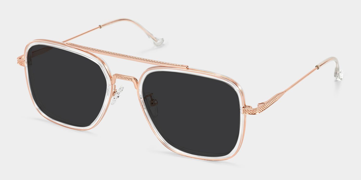 Nayeli Clear Aviator Polarized Sunglasses for Driving | ZEELOOL2