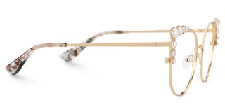 Wallice Cateye Gold Glasses2