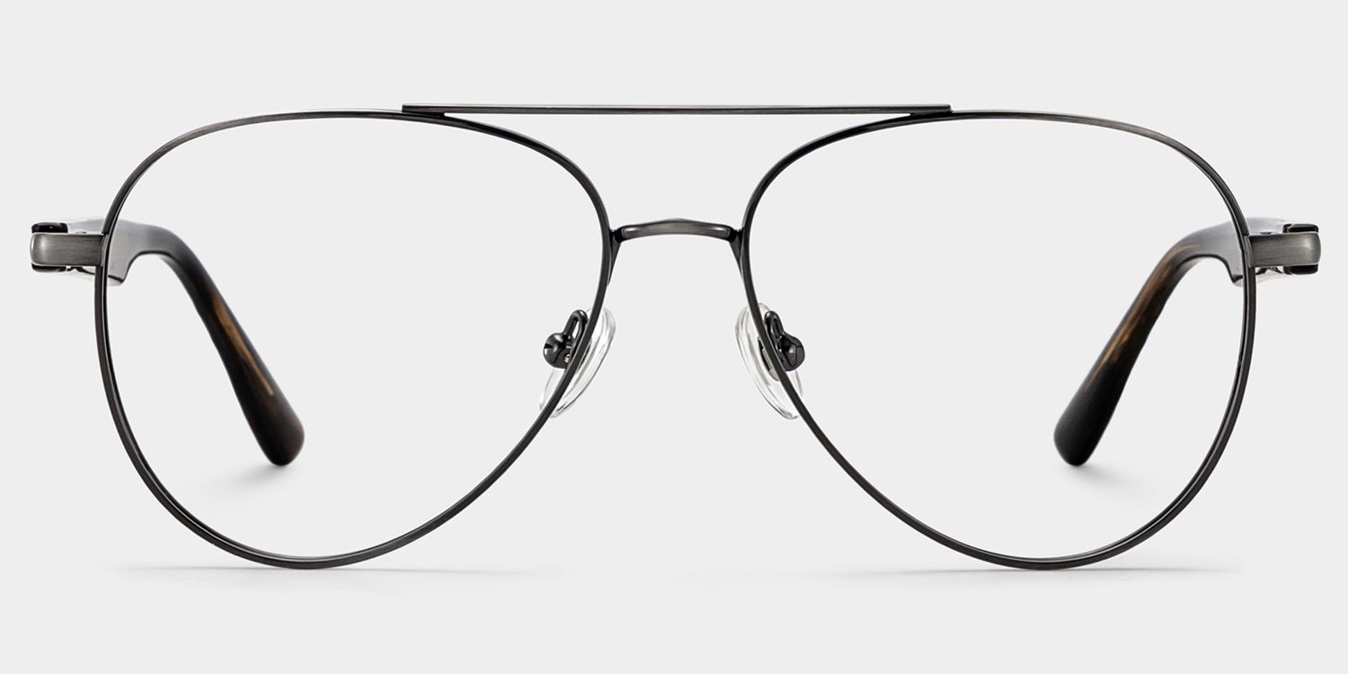 Aspen Black Aviator Mixed Frame Glasses for Men | ZEELOOL1