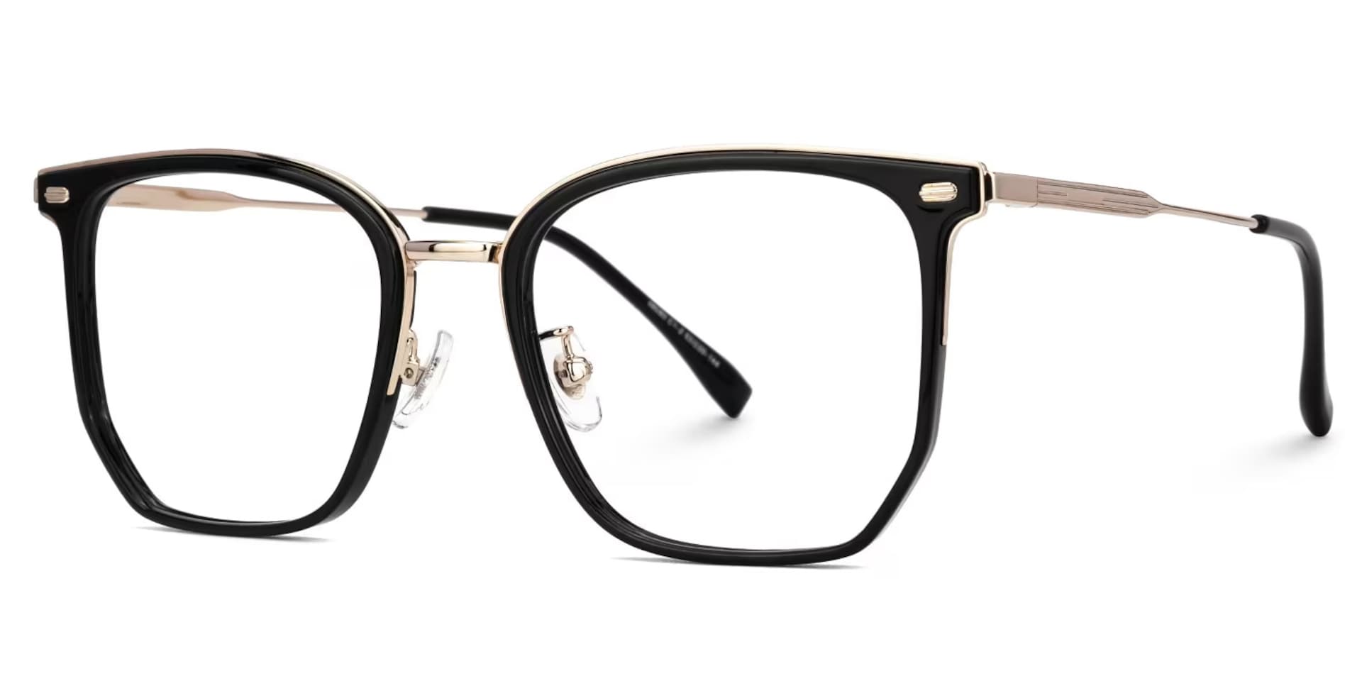 Roque Mixed-material Geometric Black Frame Glasses | Zeelool2