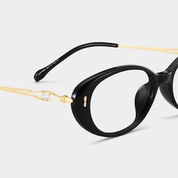Blaire Oval Black Glasses7