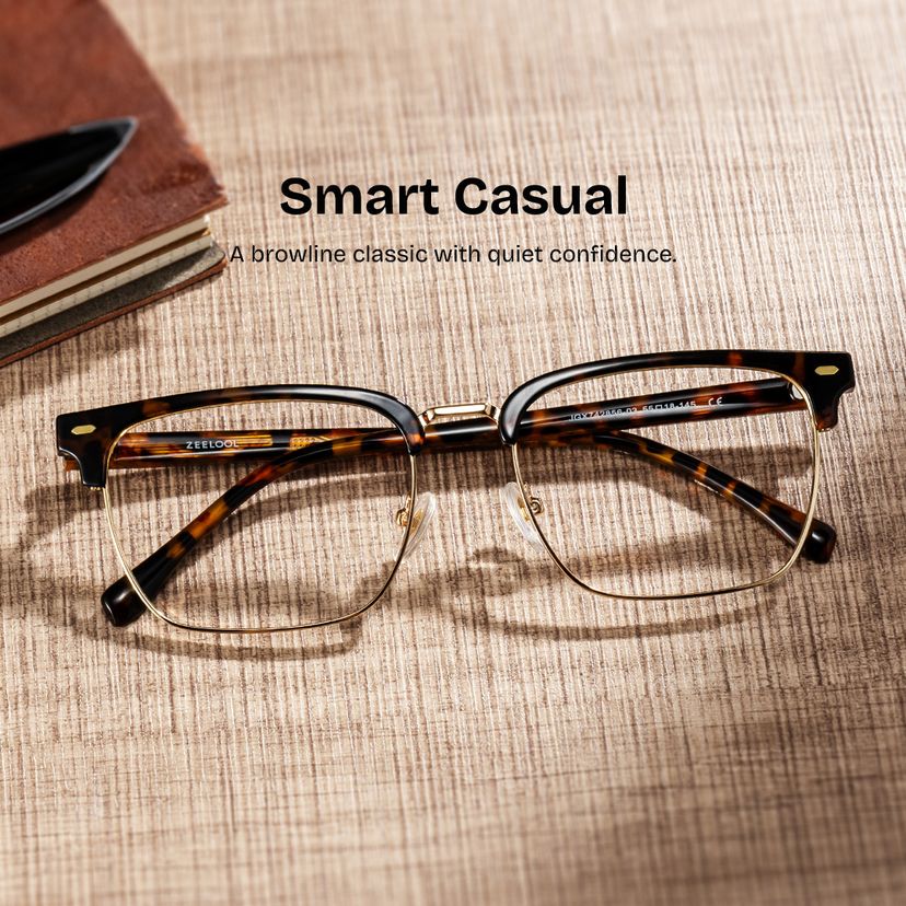 Braidsby Tortoise Browline Glasses