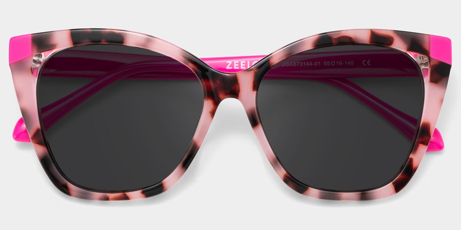 Kira Butterfly Pink Tortoise Prescription Sunglasses | ZEELOOL