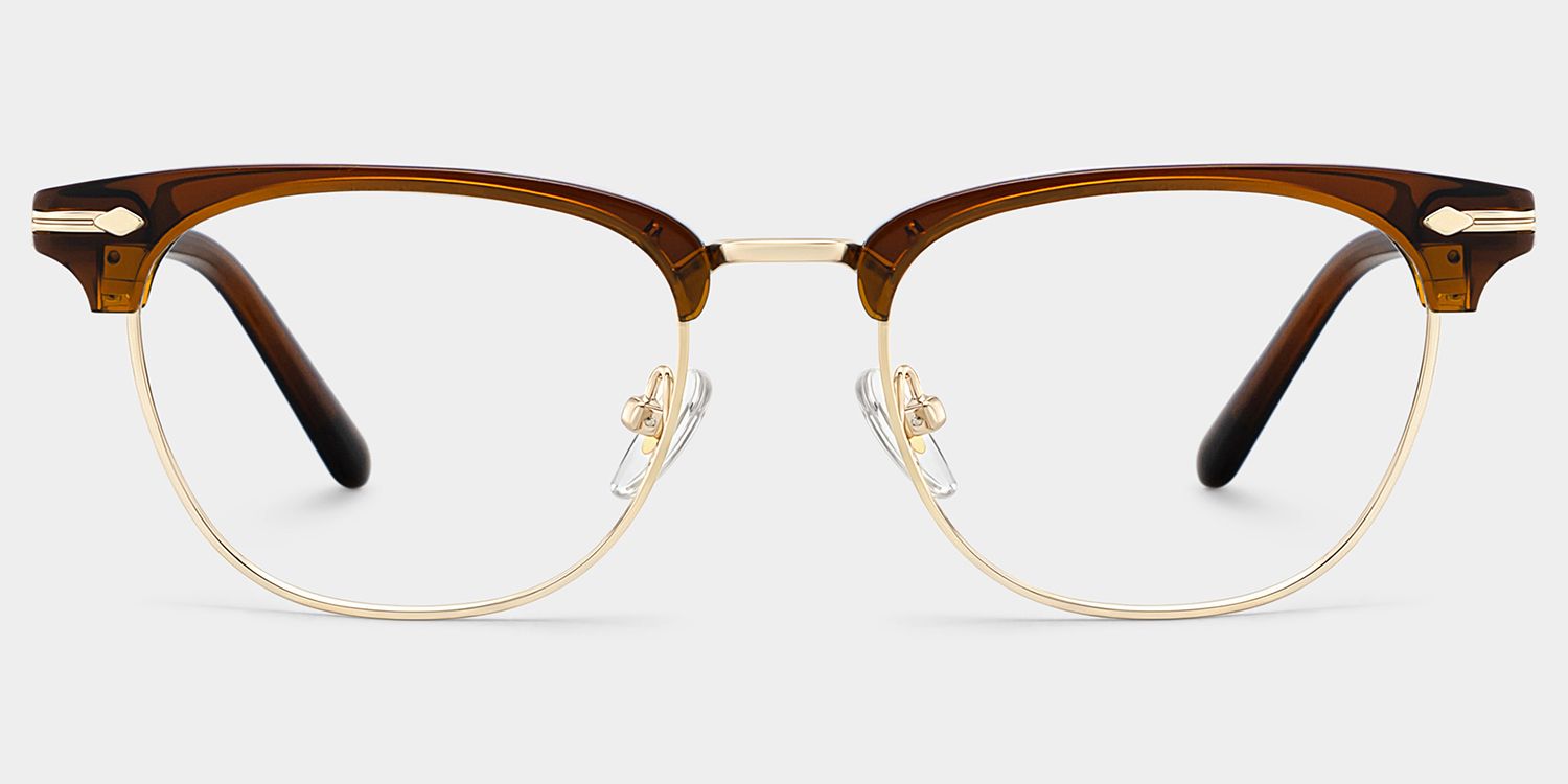Capri Brown Browline Frame Glasses in Retro Style | ZEELOOL0
