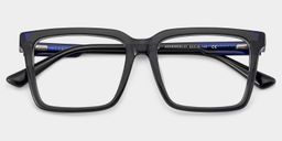 Troy Rectangle Dark Gray Glasses2
