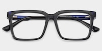Troy Rectangle Dark Gray Glasses2
