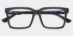 Troy Rectangle Dark Gray Glasses2