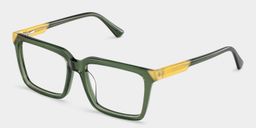 Troy Rectangle Green Glasses3