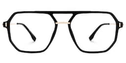 Lizbeth Aviator Black Glasses0