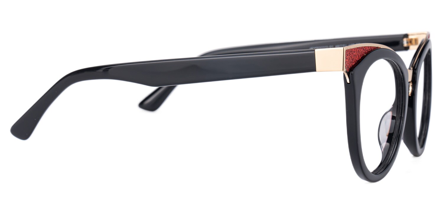 Jeanice Cateye Black Glasses2