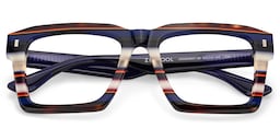 Kenish Square Blue White Glasses2