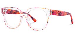 Jett Square Red Clear Glasses3