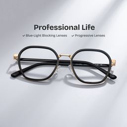 Mitchell Geometric Black Glasses0