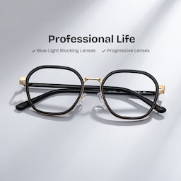 Mitchell Geometric Black Glasses0