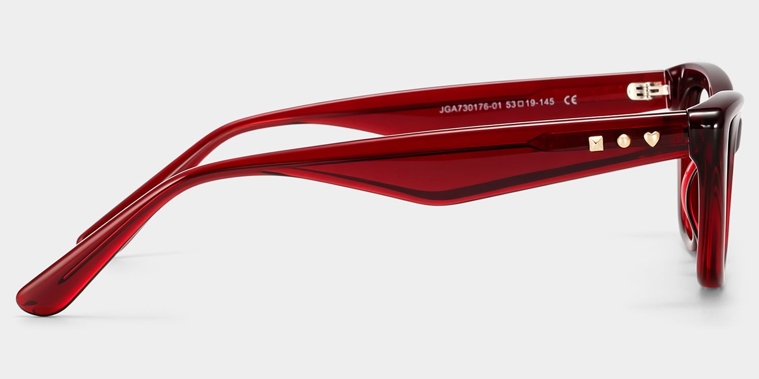 Amabel Burgundy Cat-Eye Glasses | ZEELOOL4