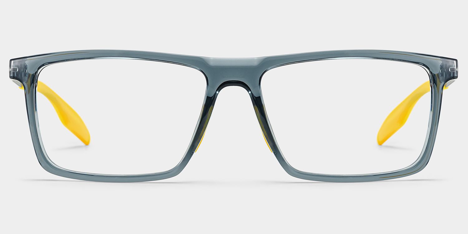 Active Blue Yellow Frame Glasses with Rectangle Frame Online | ZEELOOL1