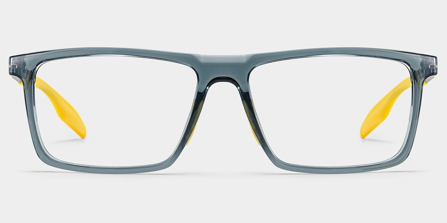 Active Rectangle Blue Yellow Glasses