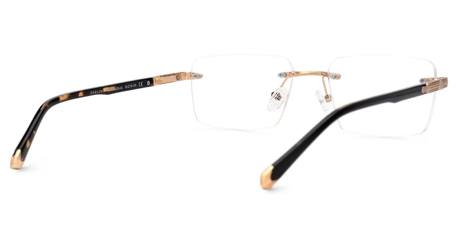 Tortoise Mixed-Materials Rectangle Eyeglasses- Savitrie3