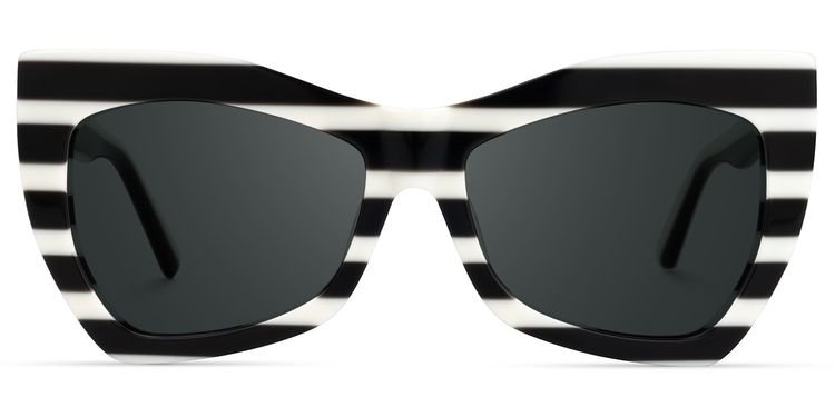 Bernita Geometric Black-White Glasses