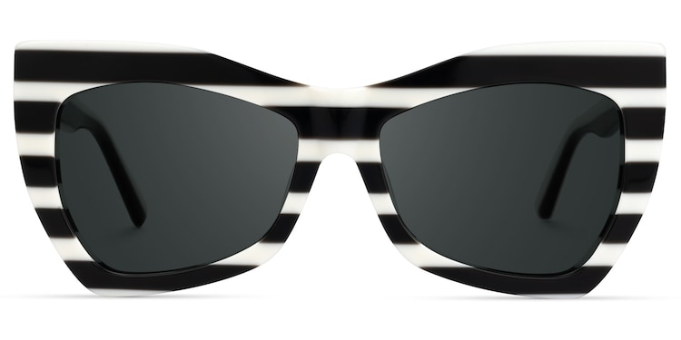 Bernita Geometric Black-White Glasses